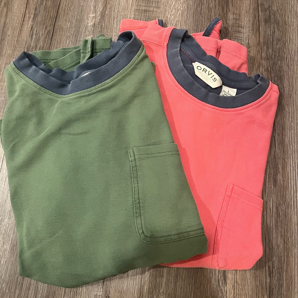 Large short sleep orvis frocket shirts